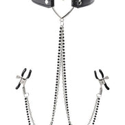 Sex and Mischief Amor Collar with Nipple Clamps