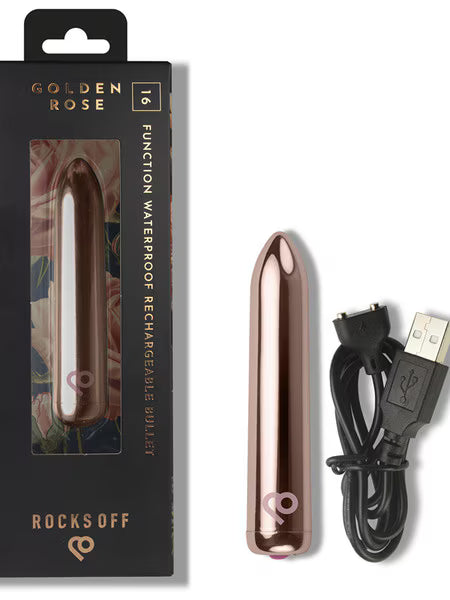Golden Rose 16 Function Waterproof Rechargeable Bullet