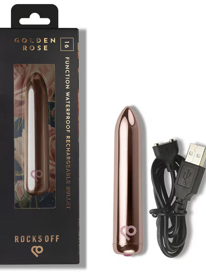 Golden Rose 16 Function Waterproof Rechargeable Bullet