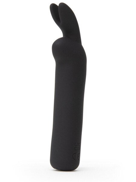 Happy Rabbit Rechargeable Rabbit Ears Bullet Vibrator Black
