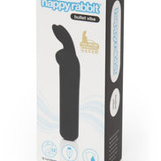 Happy Rabbit Rechargeable Rabbit Ears Bullet Vibrator Black