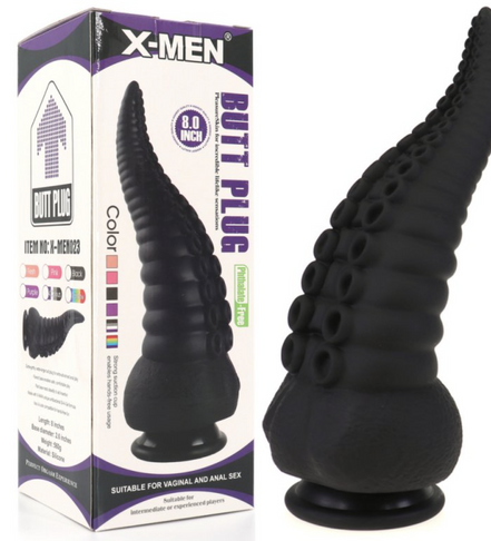 Sucker Punch Tentacle Dildo - 8" Black