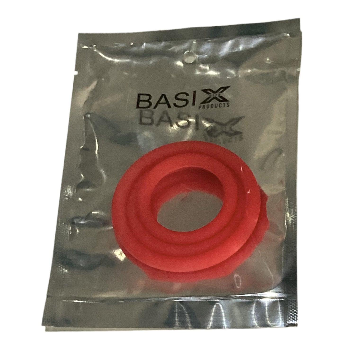 Basix 3pc Silicone Cock Ring - Red