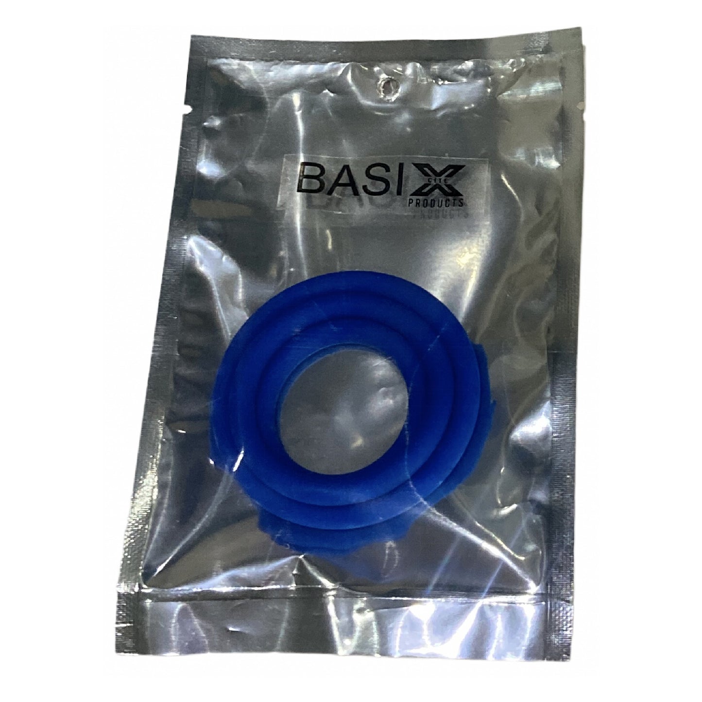 Basix 3pc Silicone Cock Ring - Blue