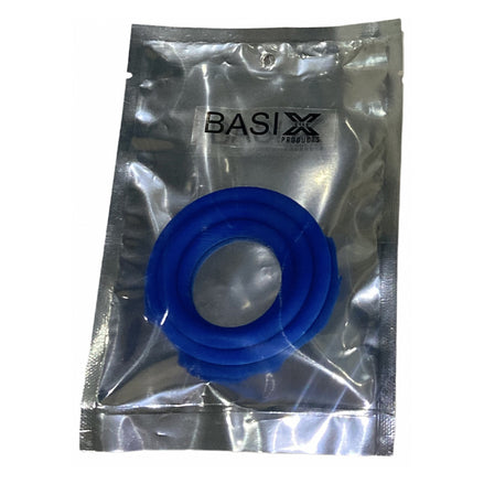 Basix 3pc Silicone Cock Ring - Blue