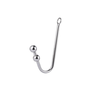 Stainless Steel Anal Hook - 2 Ball - 30mm