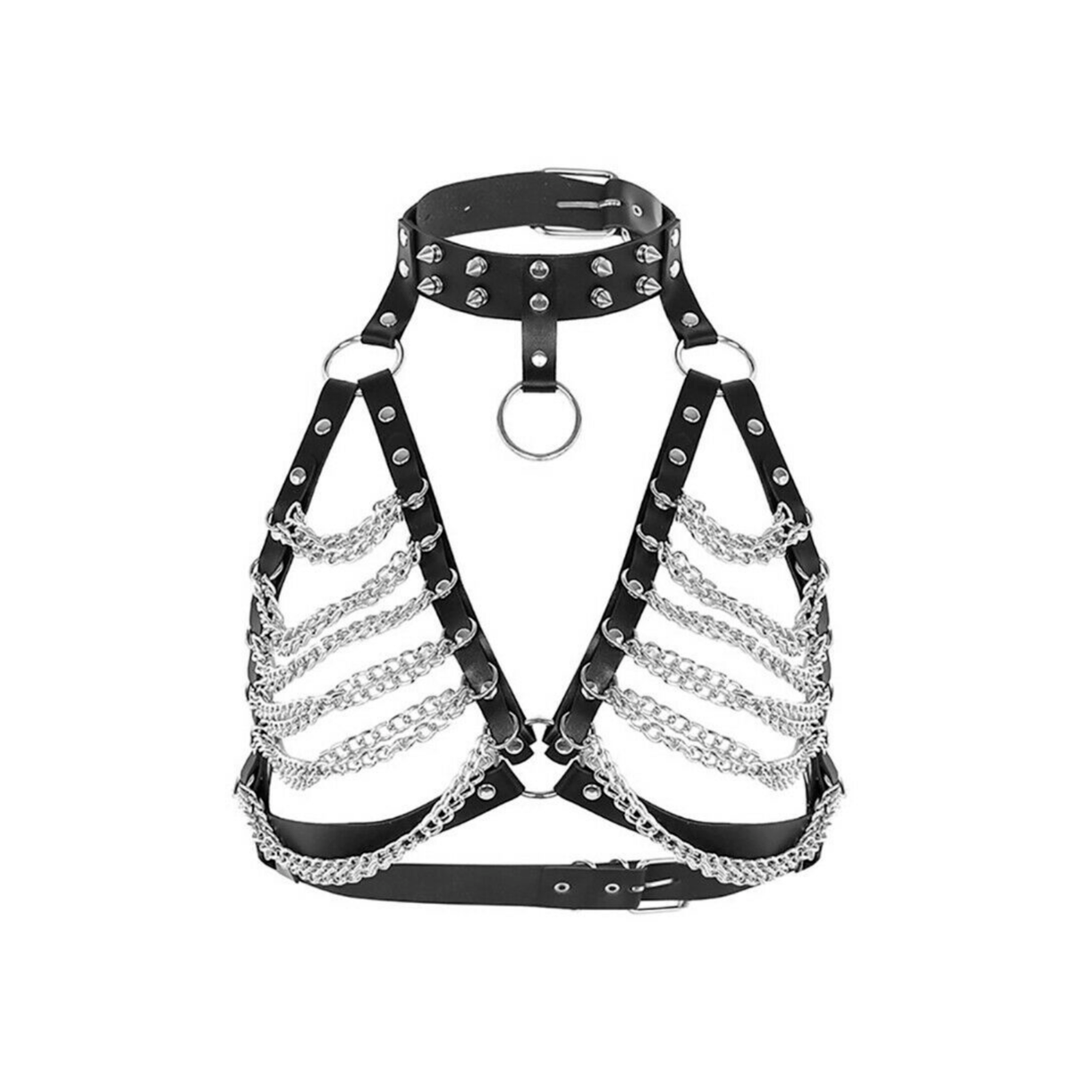 Women's punk harness - Silver