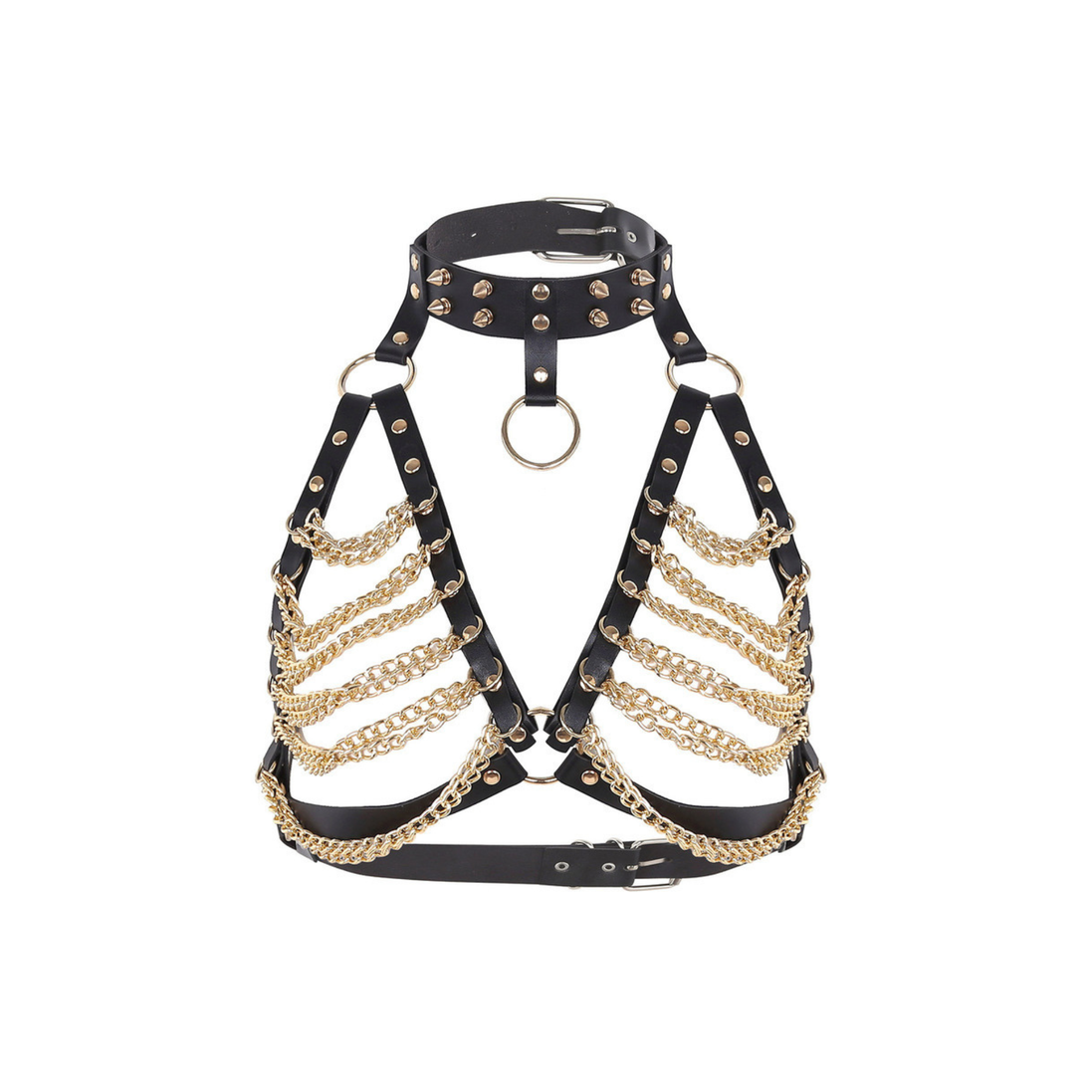 Women's punk harness - Gold