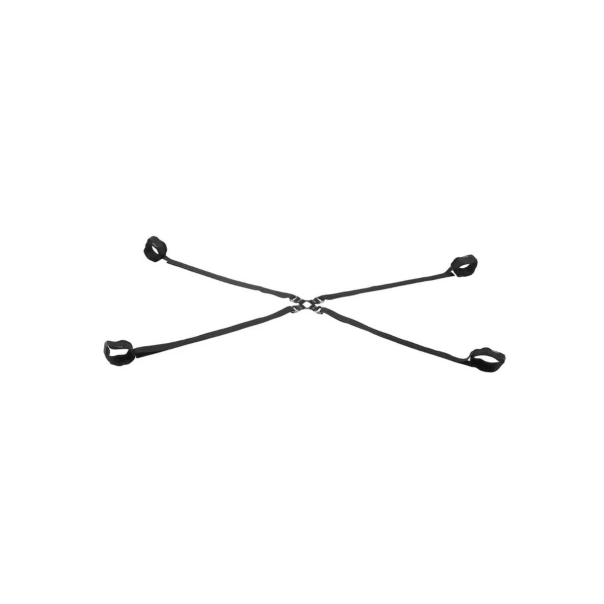 SPORTSHEETS Velvet Noir Adjustable Hog Tie & Cuff Set