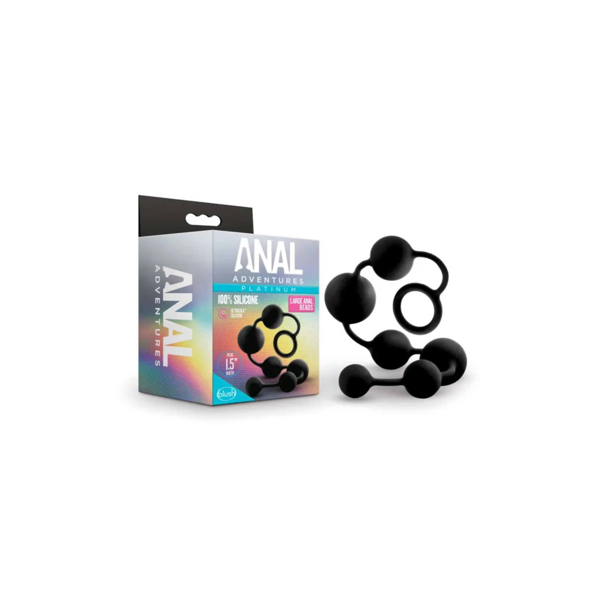 Anal Adventures Platinum Silicone Large Anal Beads
