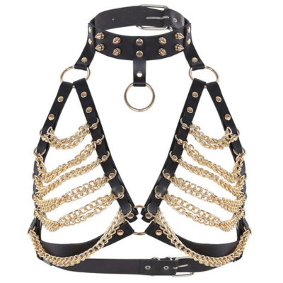 Women's punk harness - Gold