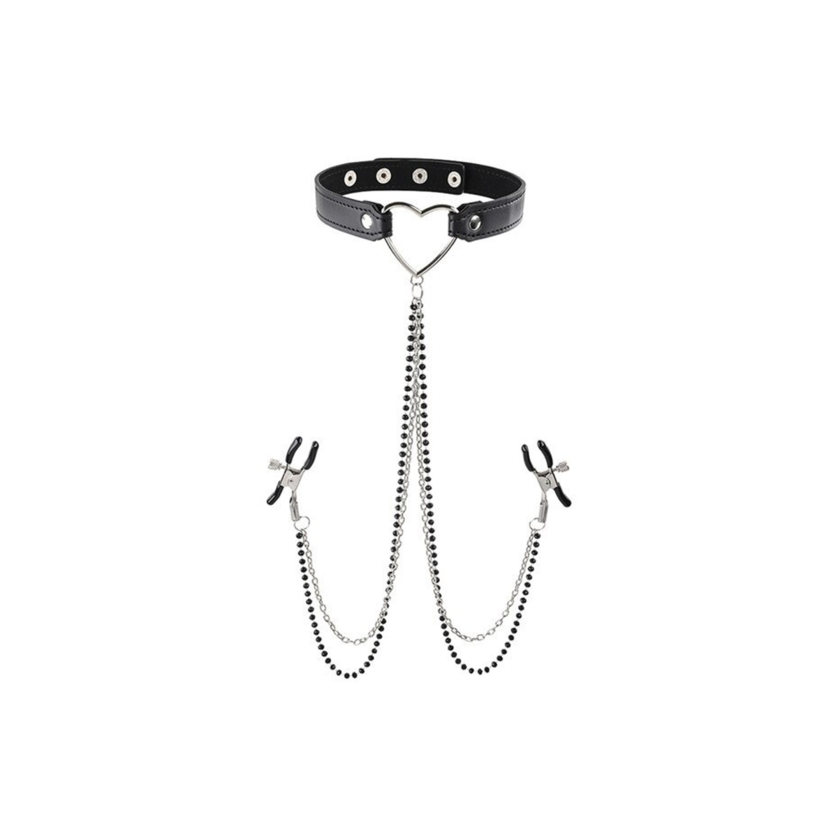 Sex and Mischief Amor Collar with Nipple Clamps