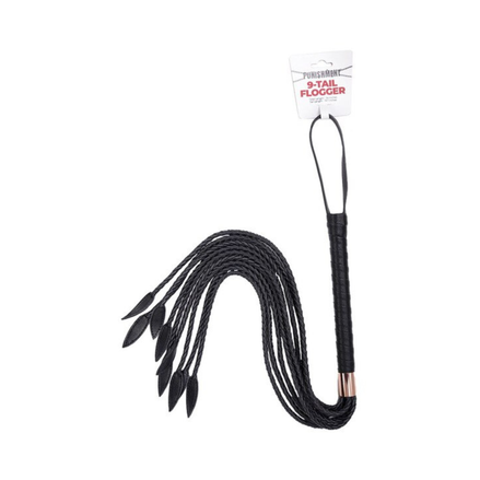 Punishment Rose Gold Braided 9 Tails Flogger