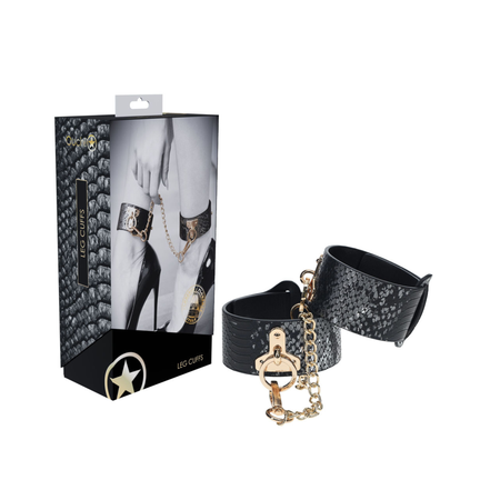 OUCH! Florence Collection - Black Leg Cuffs
