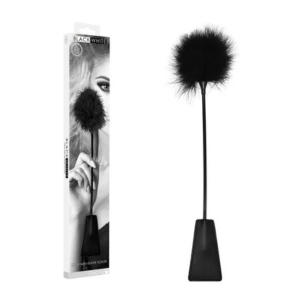 OUCH! Black & White Crop with Feather Tickler