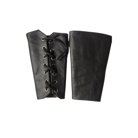 Leather Bondage Wrist Gauntlets