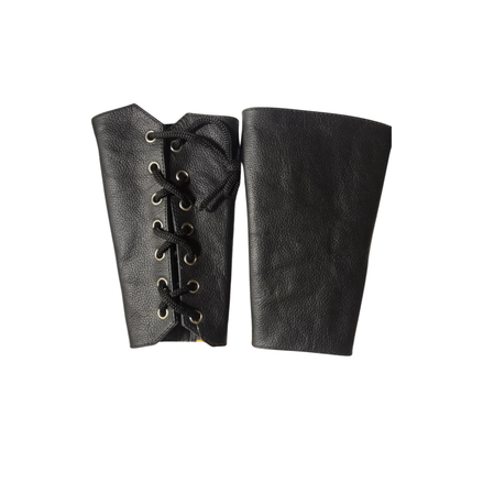 Leather Bondage Wrist Gauntlets