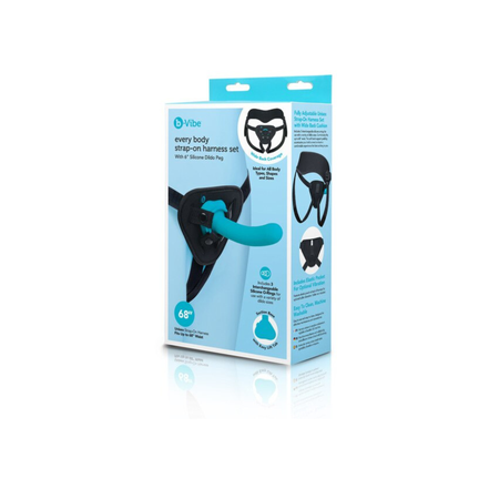 Every Body Strap-On Harness Set with 6in. Silicone Dildo