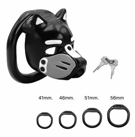 Muzzled Pup Hood Chastity Cage
