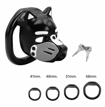 Muzzled Pup Hood Chastity Cage