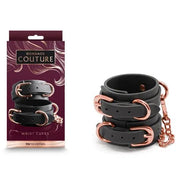 Bondage Couture Wrist Cuffs - Black - Aftercare Co.