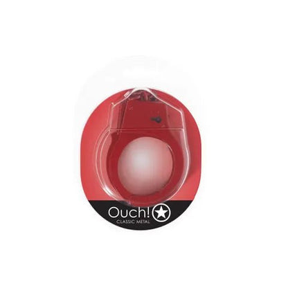 OUCH! Classic Metal Cuffs - Red - Aftercare Co.